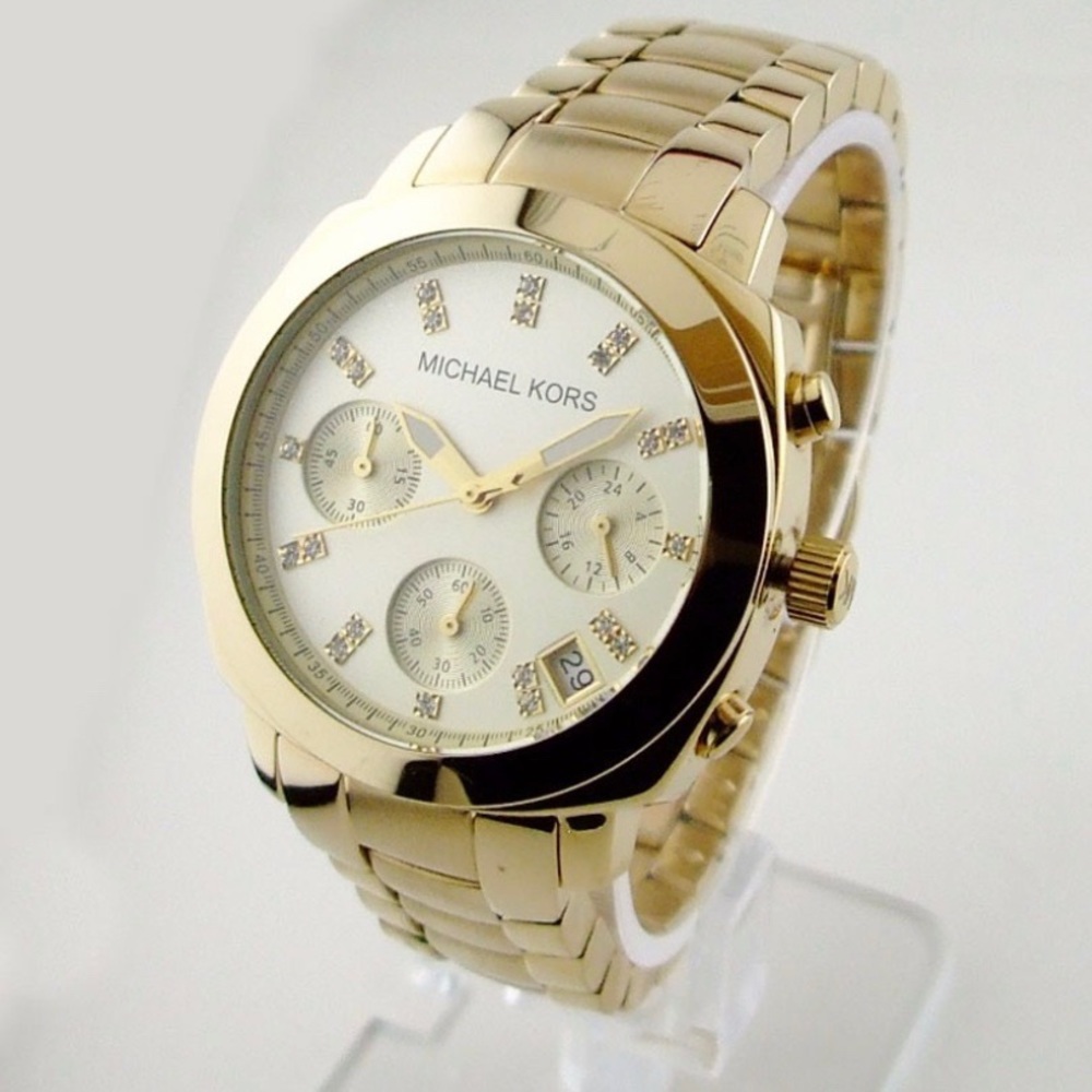 Michael Kors Gold Tone Ladies Chronograph Watch